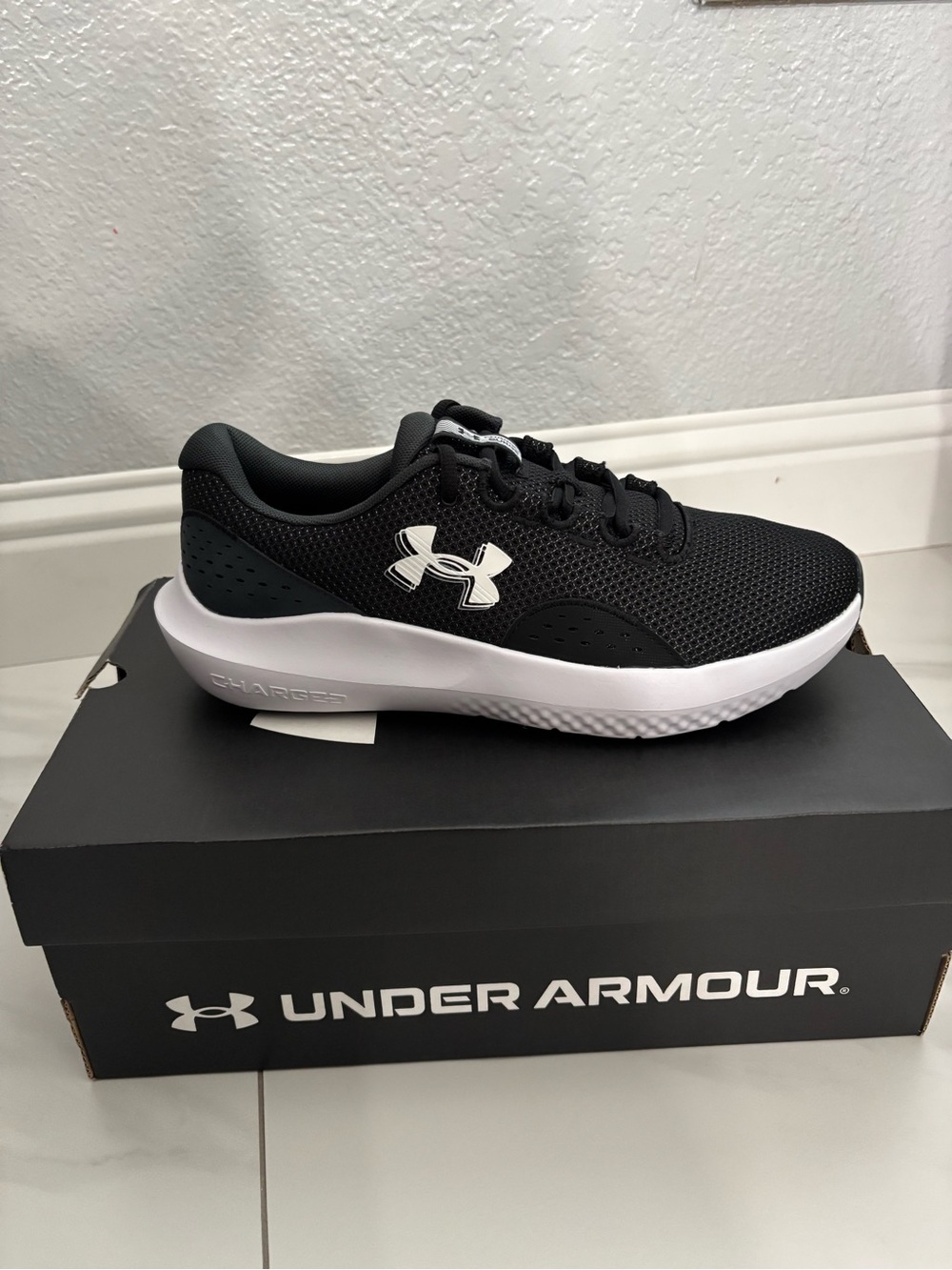 Under Armour Men’s Black and White Low-Top Sneakers